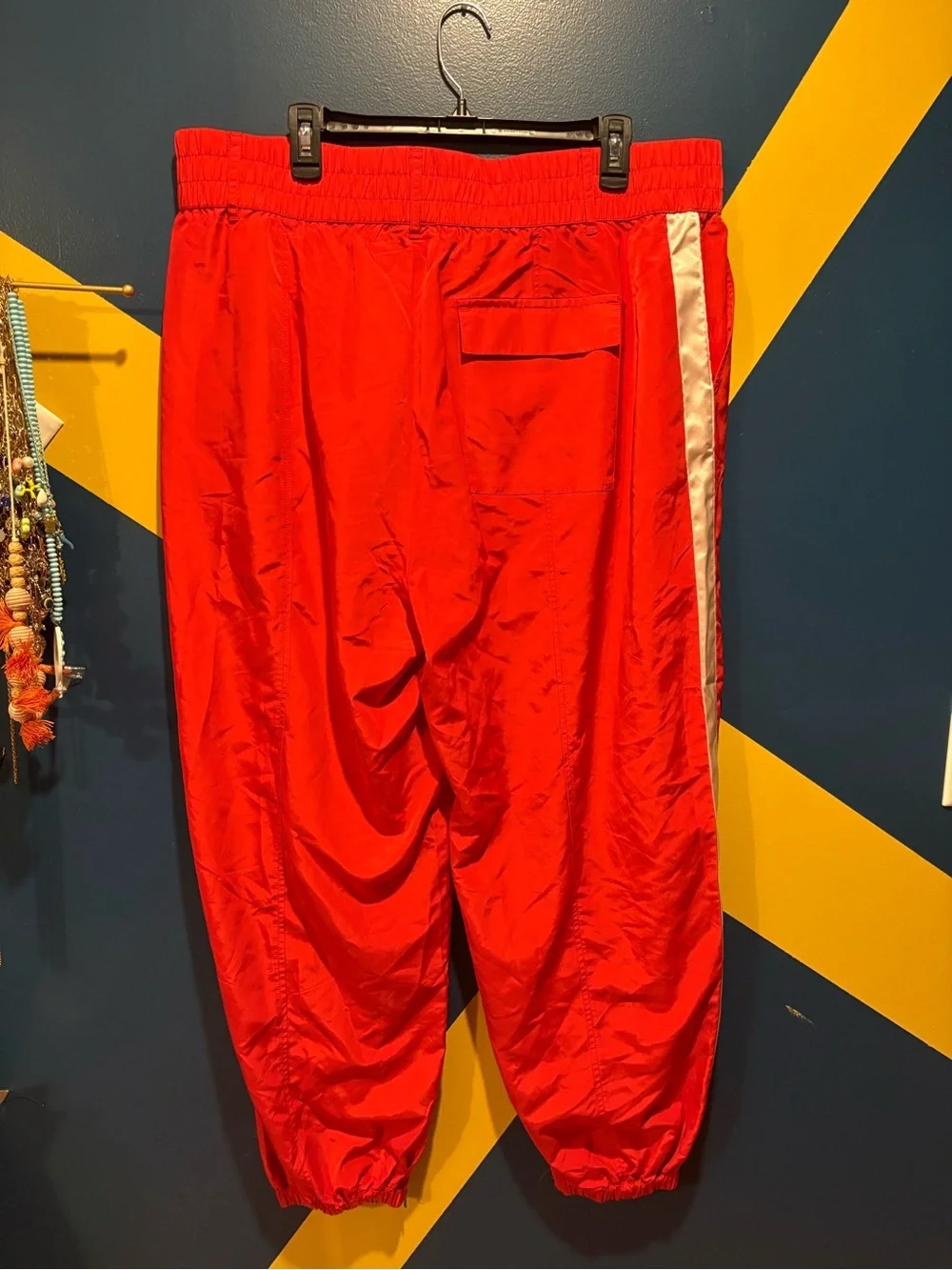 Future Collective Red & White Stipe Jogger Windbreaker Pants NWOT - Picture 6 of 9